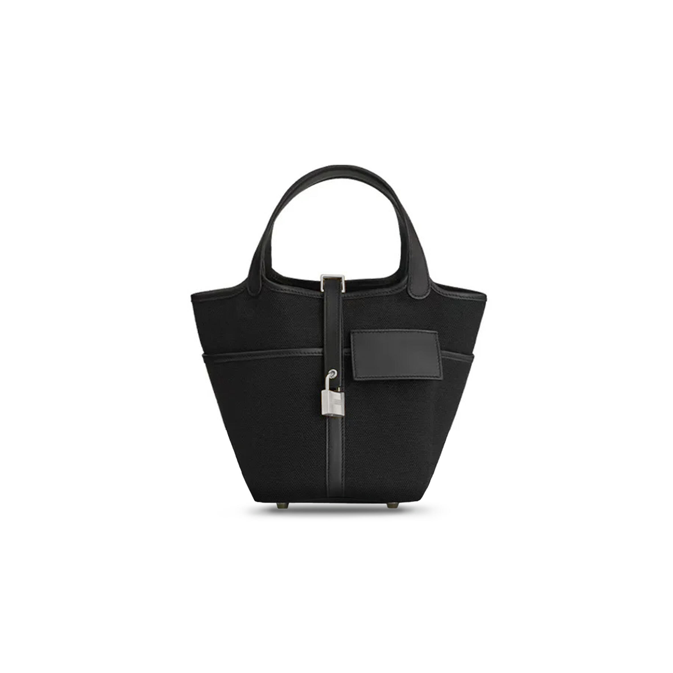 H**me5 PICOTIN LOCK 18 GARGO GOELAND SWIFT SILVER HARDWARE H083189CKAA  (18*18*13cm) Master Quality